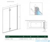 Radaway Nes 8 Pnd I parawan nawannowy 100cm prawy przejrzyste 10060100-01-01R